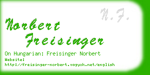 norbert freisinger business card
